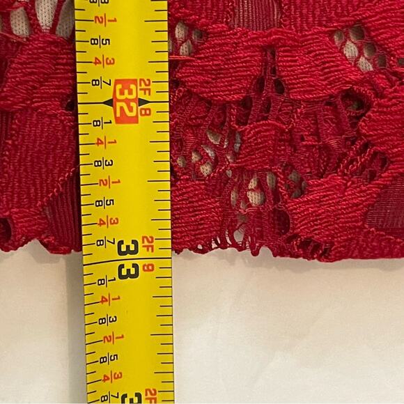 Jessica Howard Sheer Red Lace Party Event Holiday Shift Dress NWOT Size 4P - Picture 14 of 14